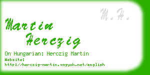 martin herczig business card